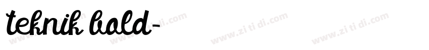 teknik bold字体转换